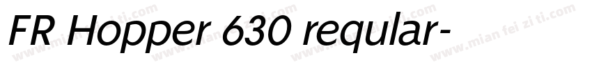 FR Hopper 630 reqular字体转换